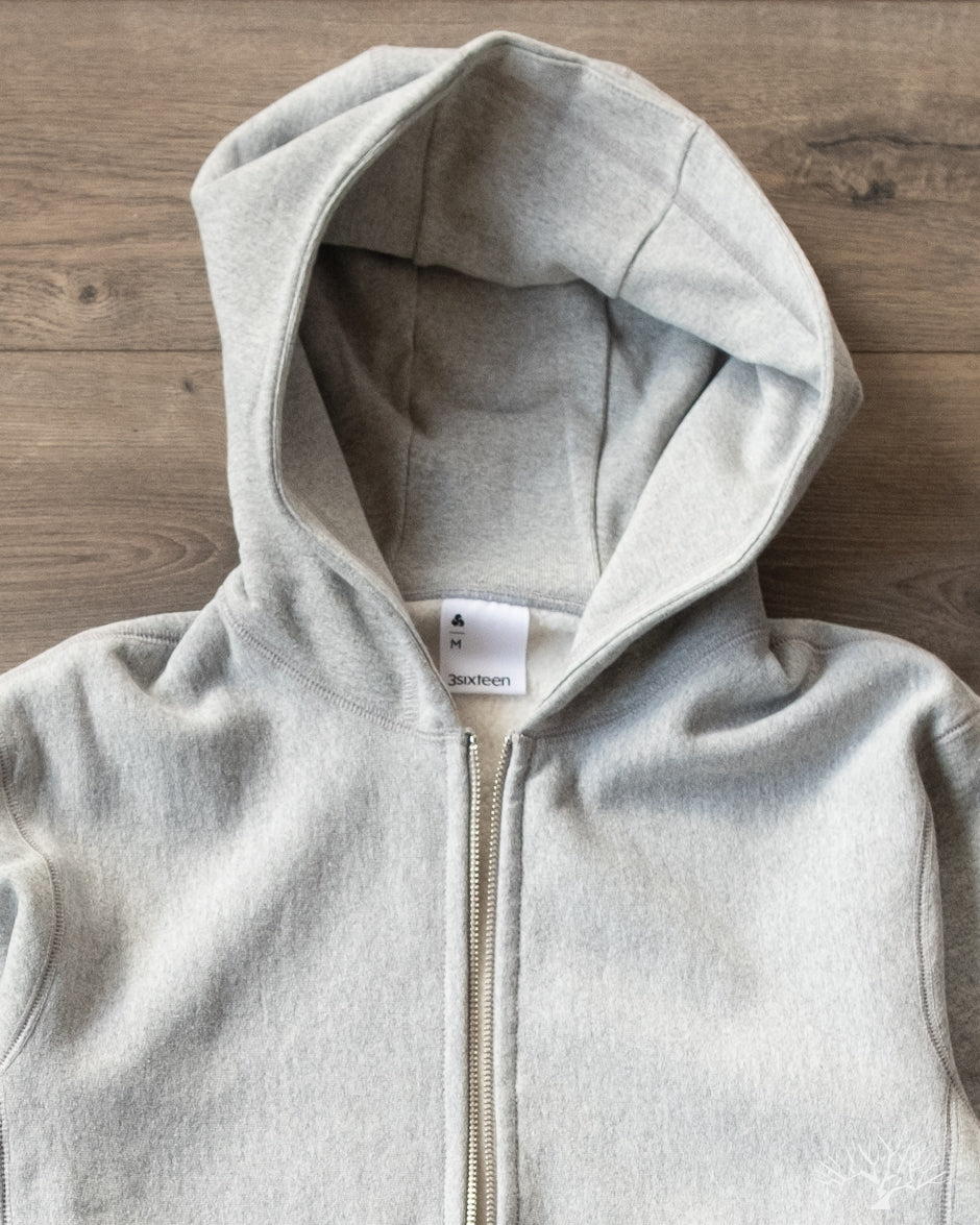 Heavyweight Zip Hoody Grey - Main Image