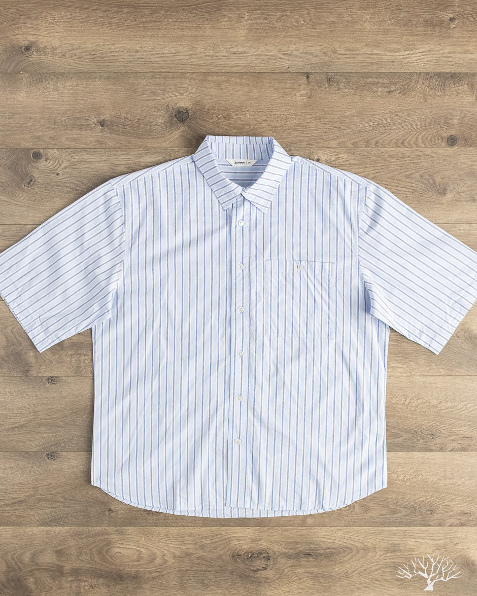 3sixteen - Short Sleeve Commuter Shirt - Blue Stripe – Withered Fig