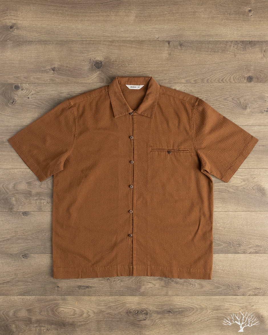 3sixteen - Short Sleeve Loop Shirt - Cinnamon Seersucker