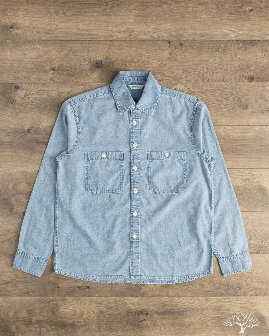 3sixteen - Utility Chambray Shirt - Washed Indigo – Withered Fig