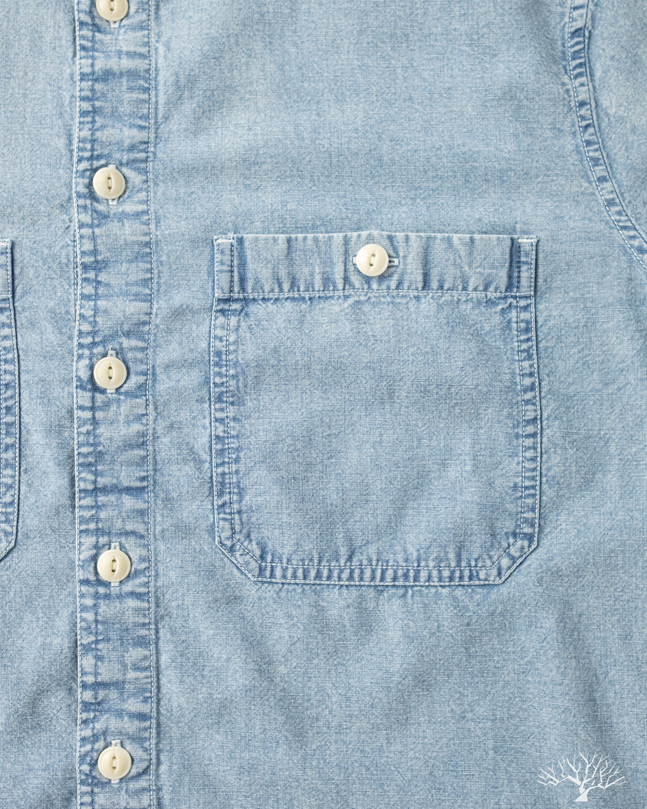 3sixteen - Utility Chambray Shirt - Washed Indigo – Withered Fig