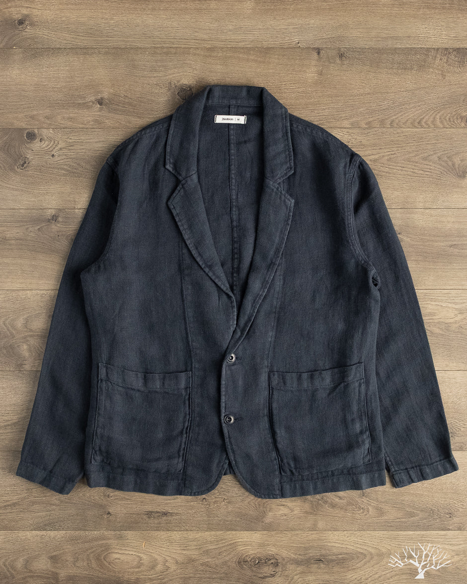 3sixteen - Work Blazer - Midnight Linen – Withered Fig