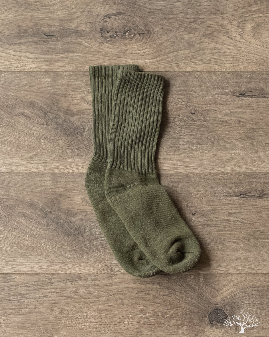 American Trench The Solids Crew Sock - Olive