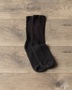 American Trench The Solids Crew Sock - Washed Black