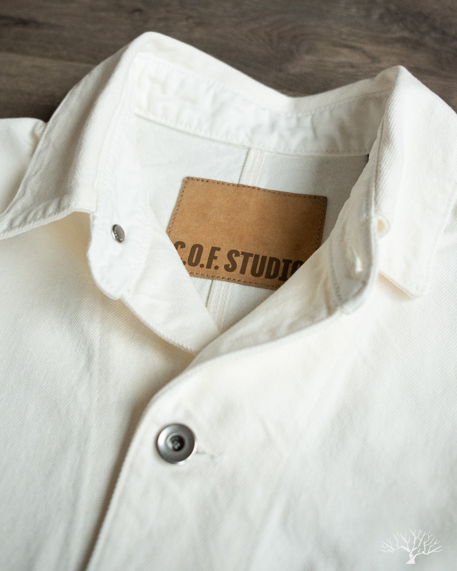 C.O.F. Studio - Railway Jacket - Organic 13oz Ecru Stone Wash