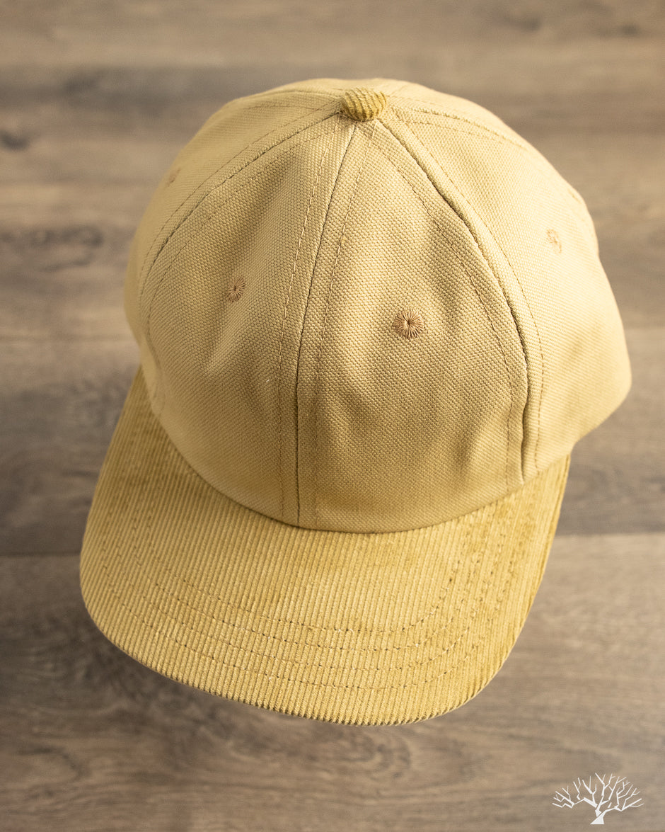 Dehen 1920 - Baseball Hat - Tan Canvas / Fawn Corduroy – Withered Fig