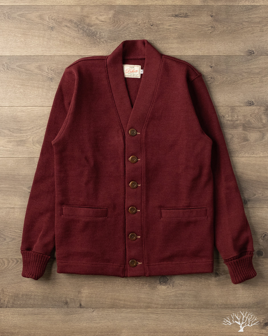 Dehen 1920 - Classic Cardigan - Burgundy (Modified) – Withered Fig