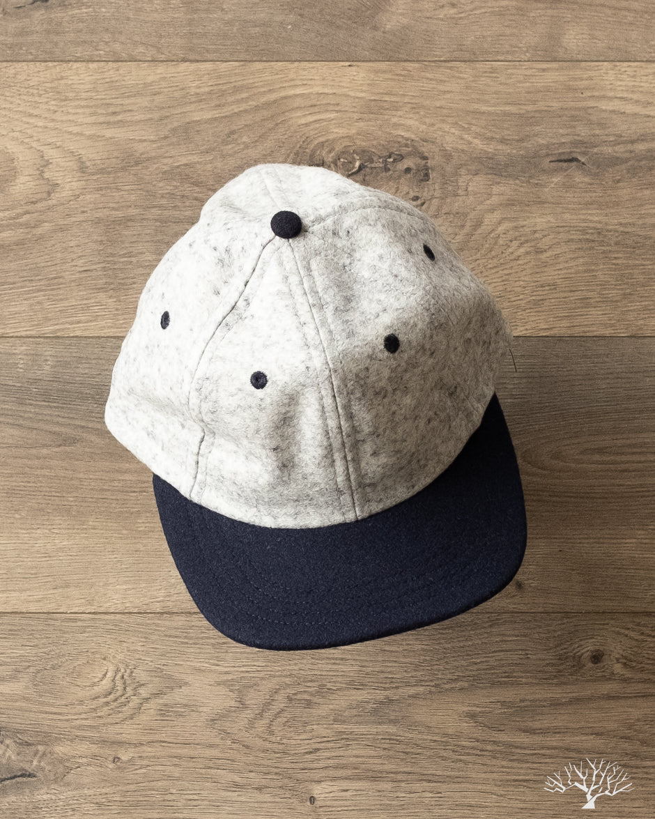 Dehen 1920 Baseball Hat Natural/Navy Heather Wool Dark Navy