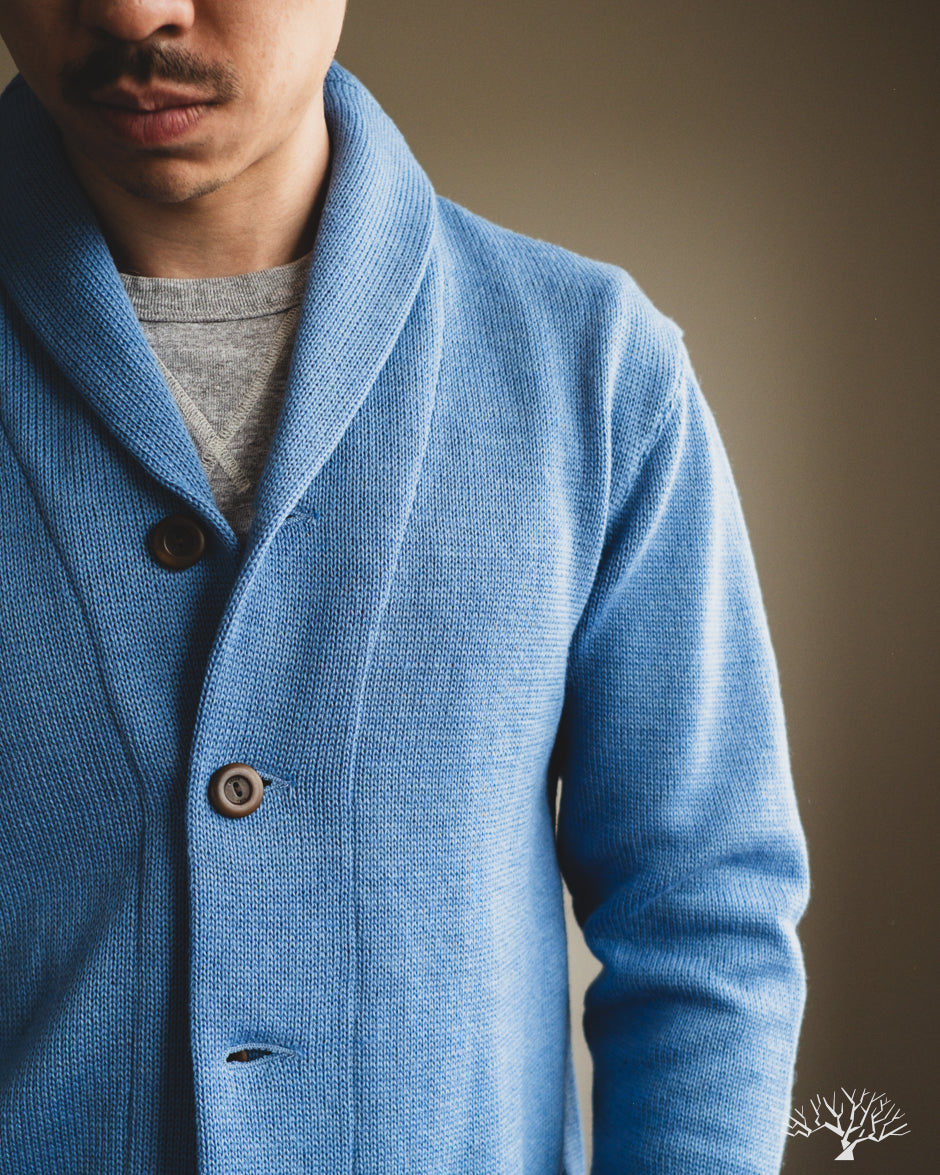 Dehen 1920 Oxford Shawl Sweater - Columbia Blue
