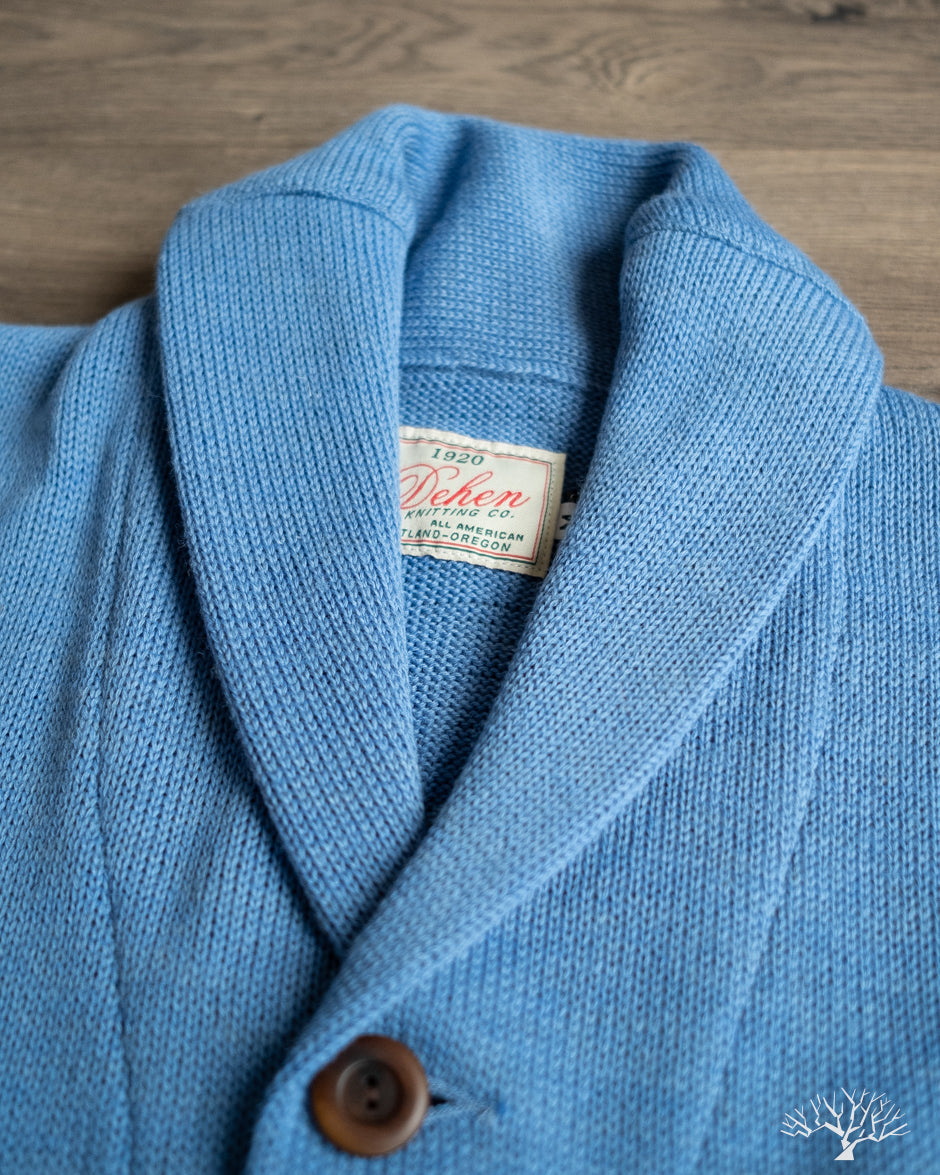 Dehen 1920 Oxford Shawl Sweater - Columbia Blue
