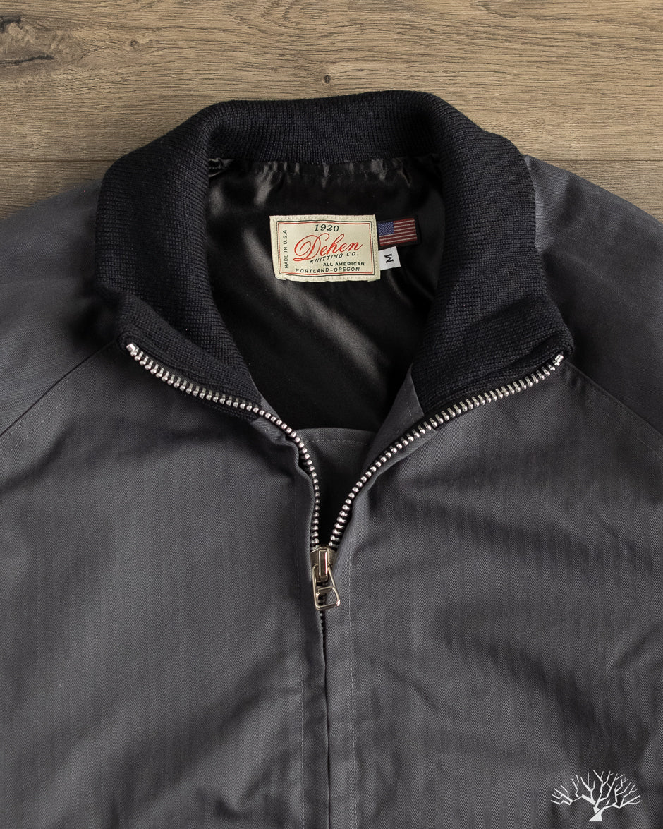 Dehen 1920 - Pilot Jacket - Slate Dry Wax Cotton – Withered Fig