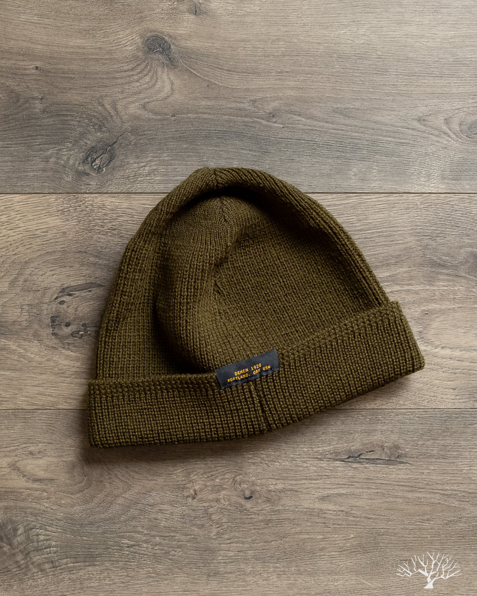Dehen 1920 - Wool Knit Watch Cap - Loden – Withered Fig