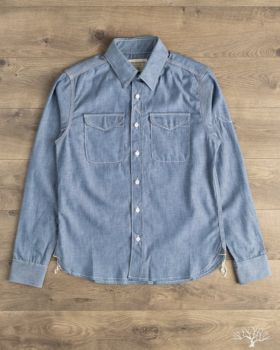 Fitted Underground - LES Indigo Selvedge Chambray Shirt – Withered Fig