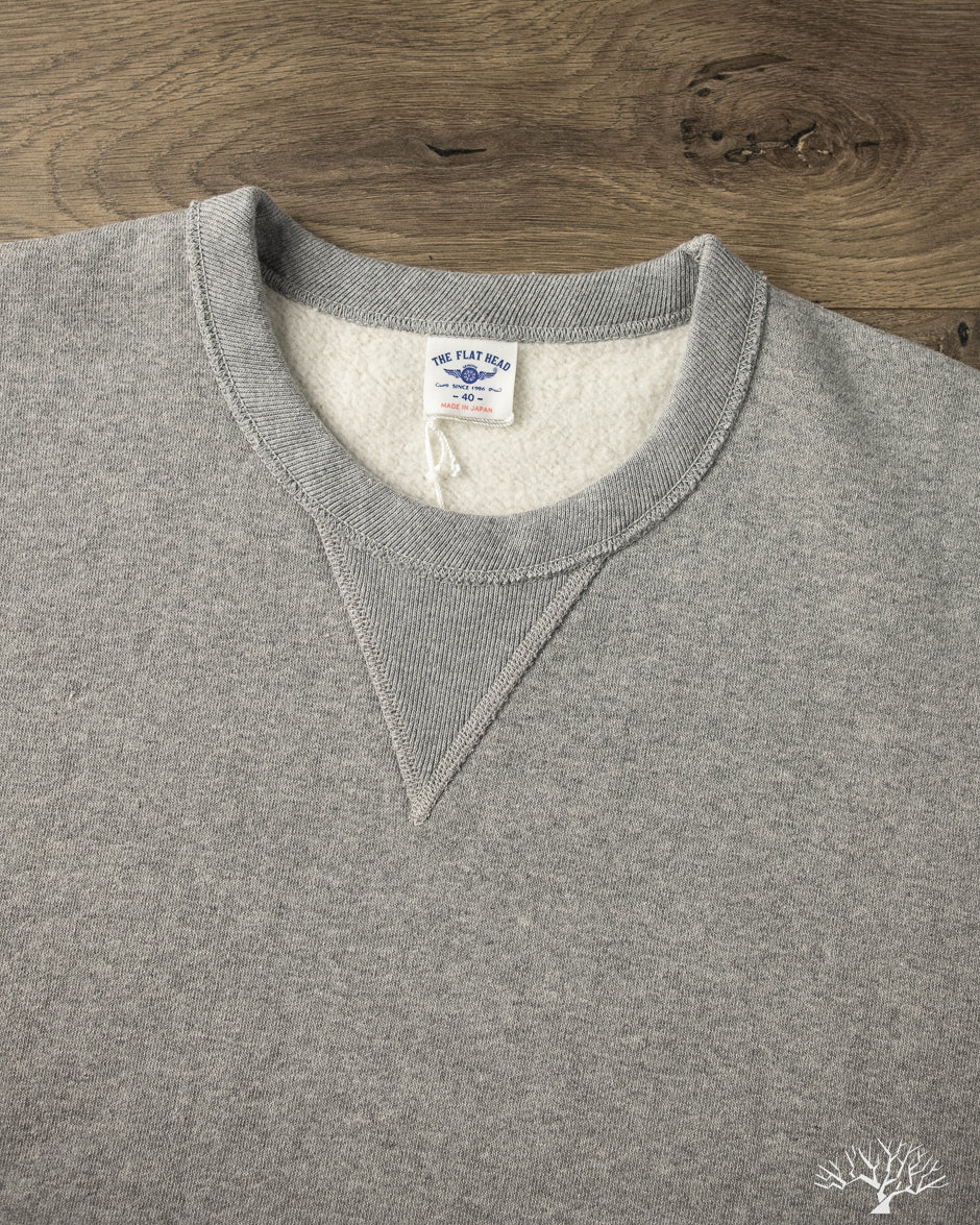 The Flat Head - FN-SWC-301 - Loopwheel Crew Neck Sweatshirt - Grey