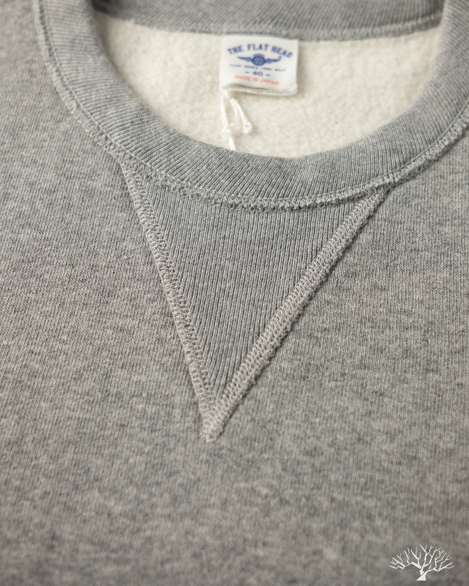 The Flat Head - FN-SWC-301 - Loopwheel Crew Neck Sweatshirt - Grey
