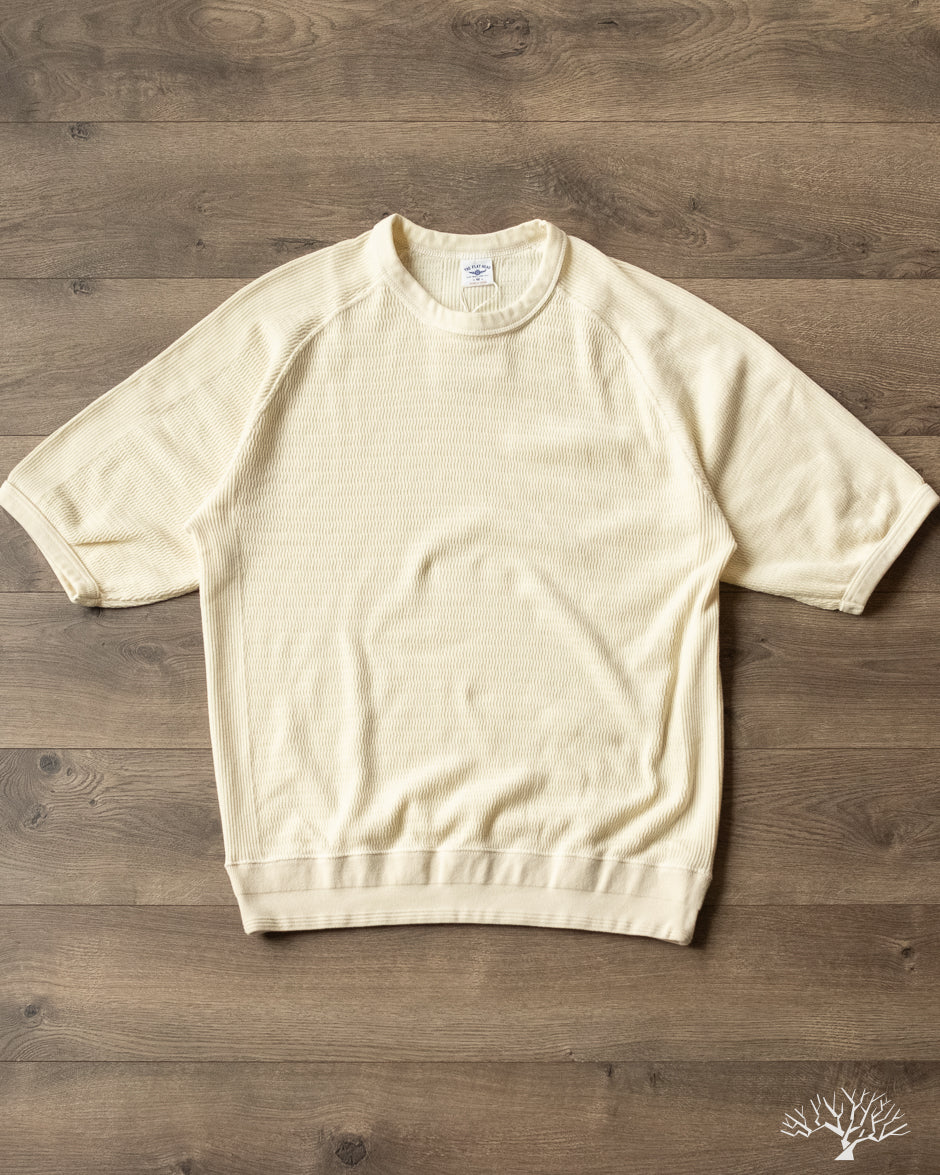 The Flat Head FN-THW-002 Thermal Raglan Sleeve Tee Ivory