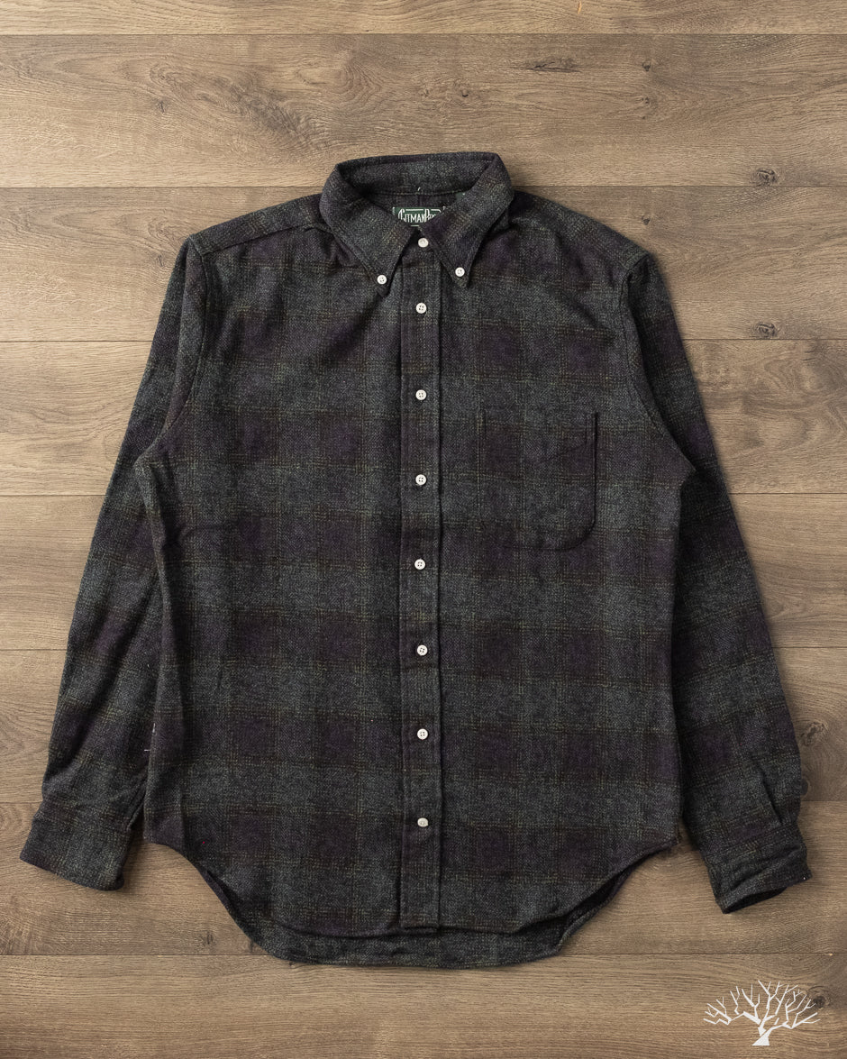 Gitman Vintage - Navy Cotton Tweed Check Shirt – Withered Fig