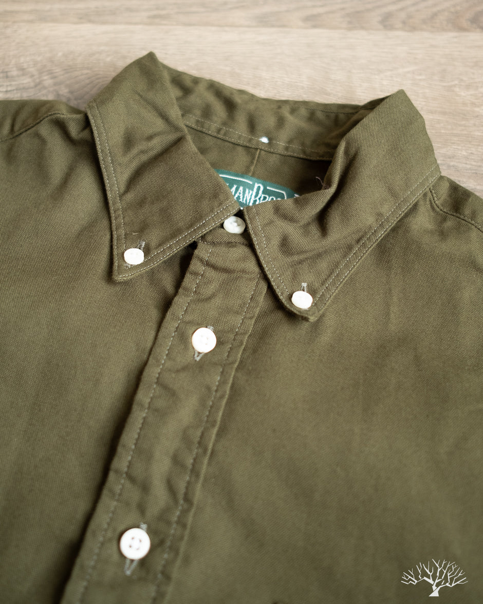 Gitman Vintage - Oxford Shirt - Olive Overdye – Withered Fig