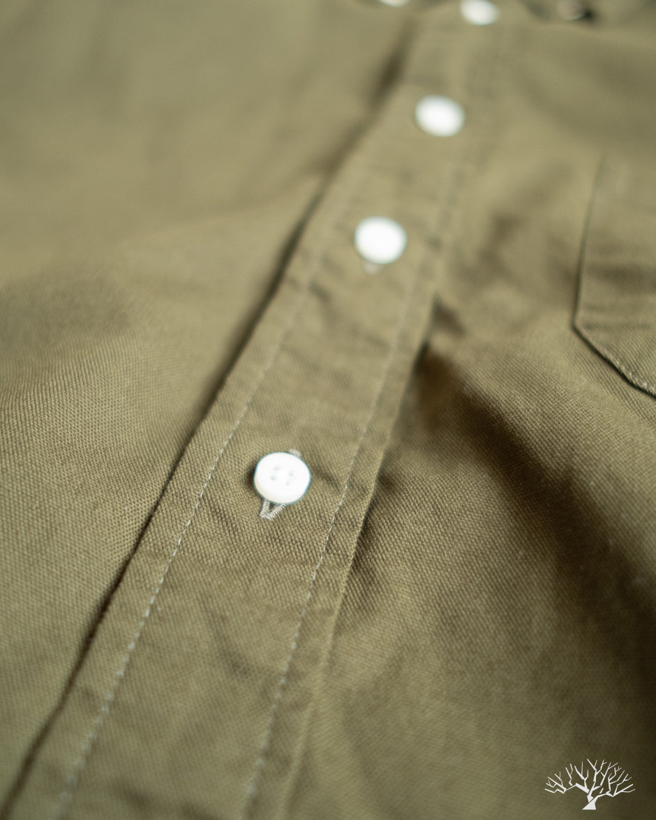 Gitman Vintage - Oxford Shirt - Olive Overdye – Withered Fig