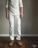 Iron Heart IH-634-WT - 13.5oz Cotton Twill Straight Cut Denim Trousers - White