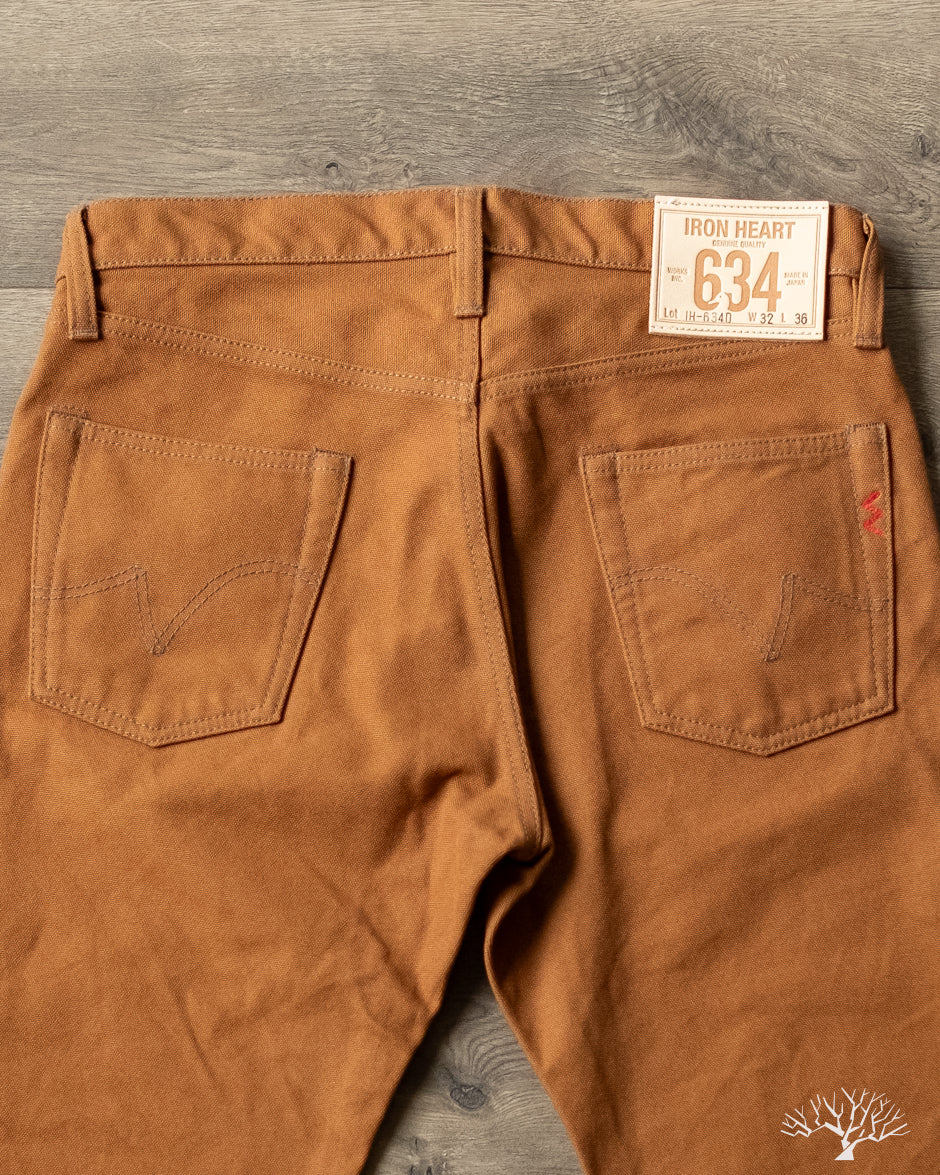 Iron Heart - IH-634D - 17oz Duck Straight Cut Pants - Brown