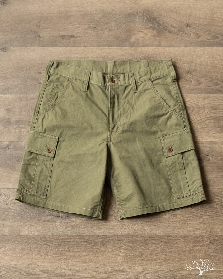 IH-740-GRN - 9oz Canvas Military Cargo Shorts - Green – Withered Fig