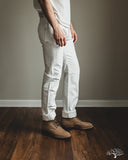 Iron Heart IH-888-WT - 13.5oz Cotton Twill High Rise Tapered Denim Trousers - White