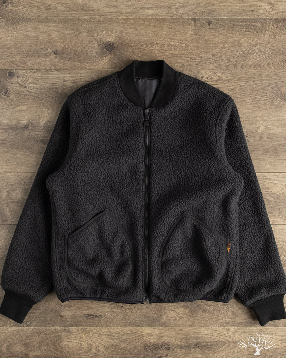 Iron Heart - IHJ-157-BLK - Reversible Fleece Jacket - Black