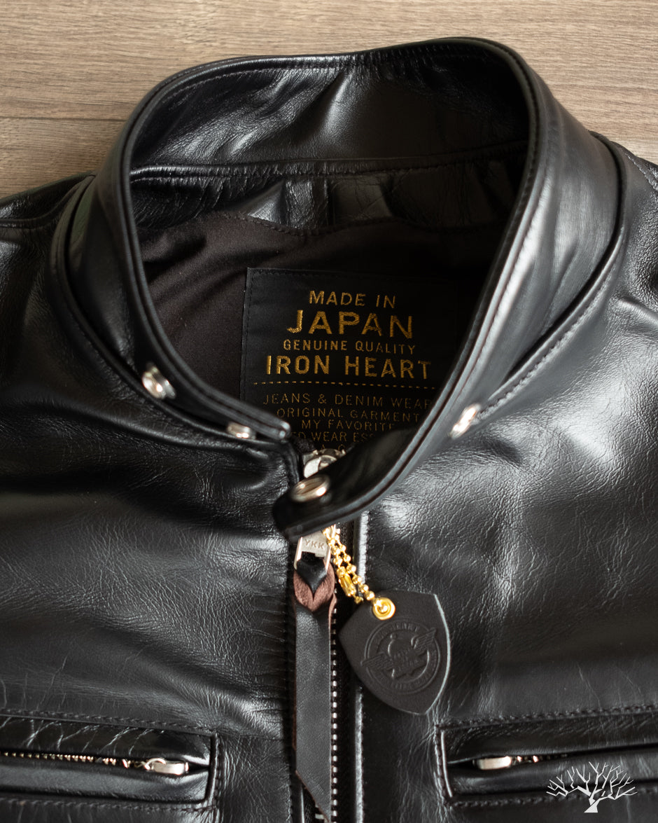 Iron Heart - IHJ-35 - Japanese Horsehide Rider's Jacket - Black