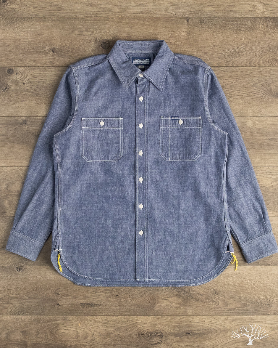 Iron Heart - IHSH-21-BLU - 10oz Selvedge Chambray Work Shirt