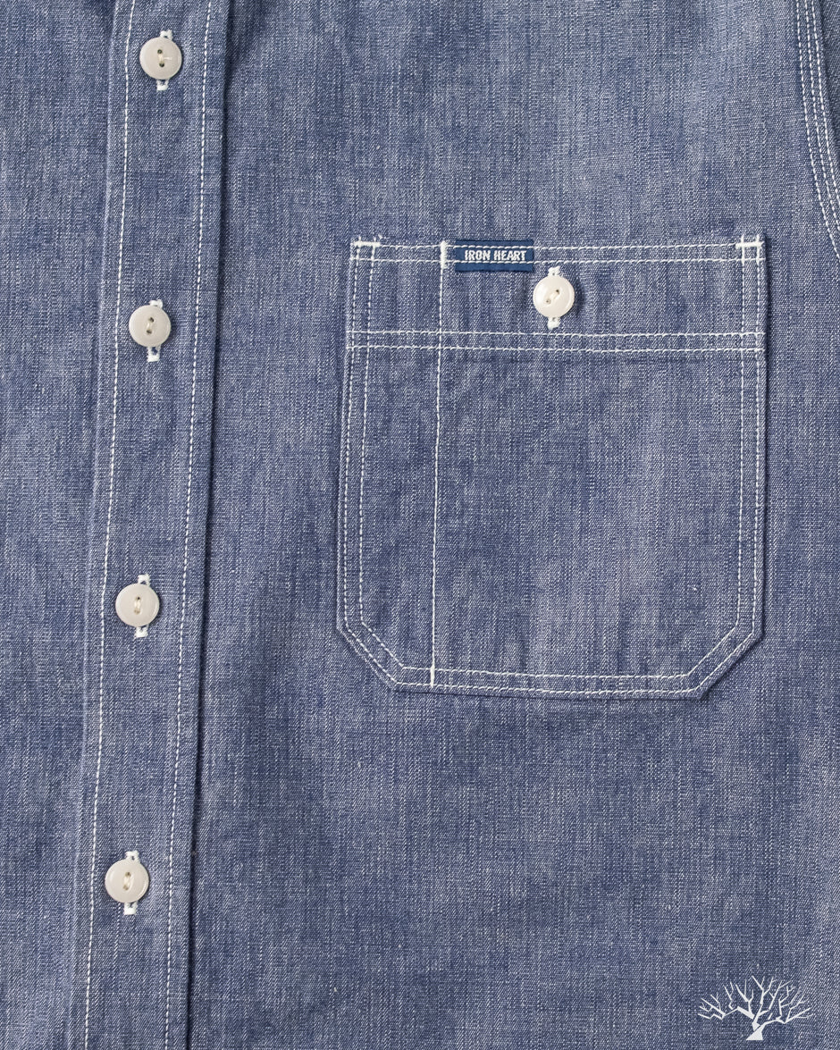 Iron Heart - IHSH-21-BLU - 10oz Selvedge Chambray Work Shirt