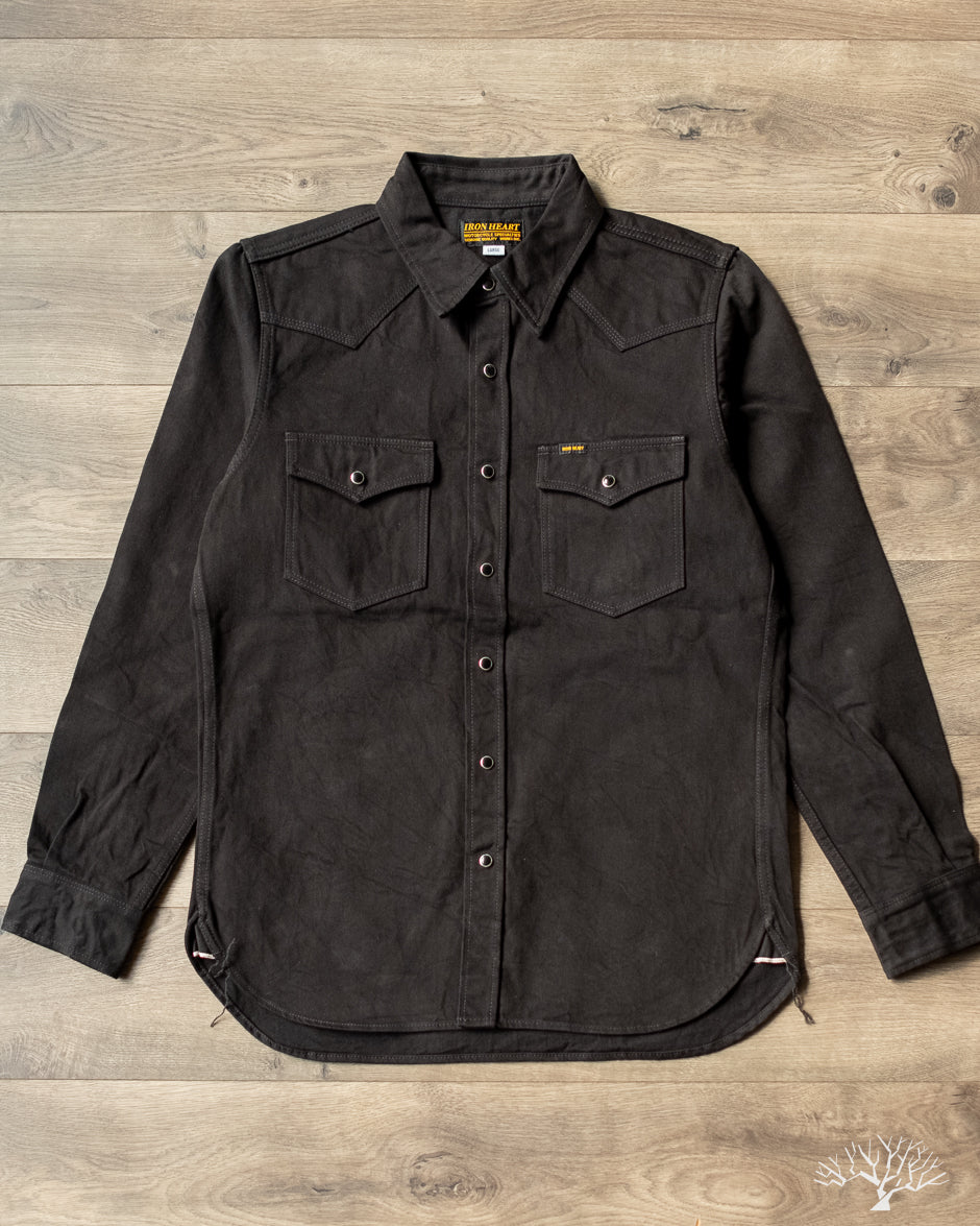 IHSH-218-BLK 12oz Black Selvedge Denim Western