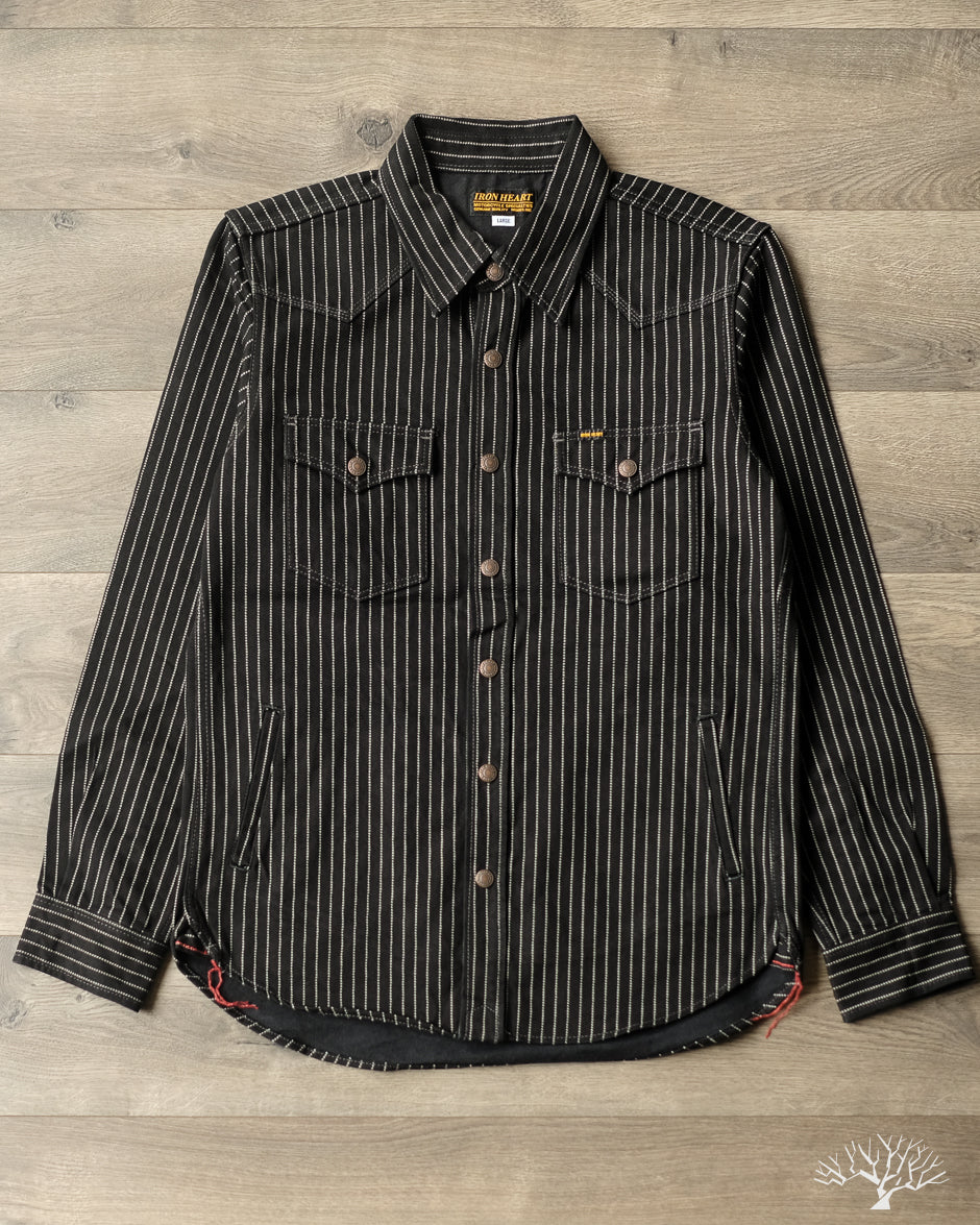 IHSH-227-BLK 12oz Wabash CPO Shirt Black