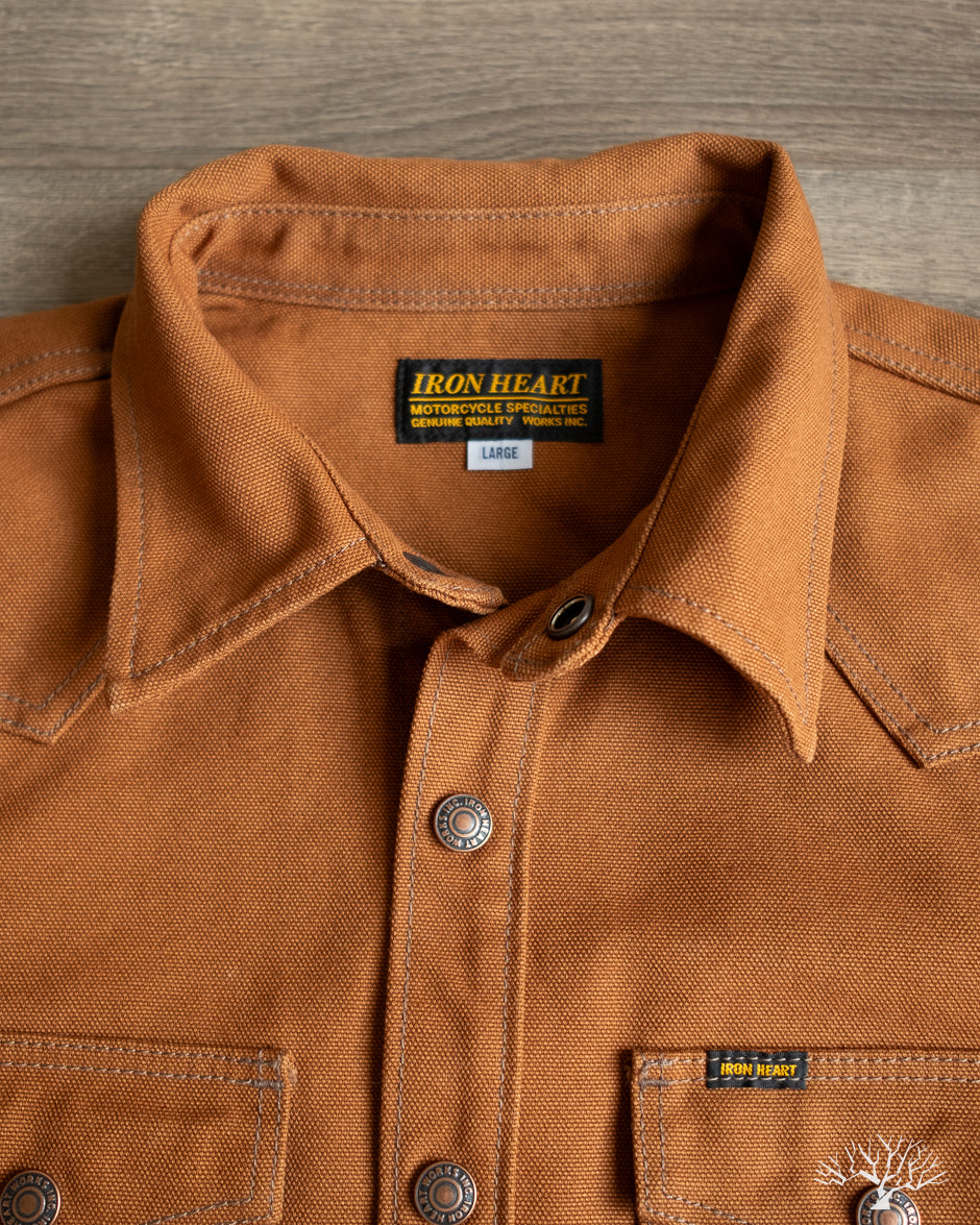 Iron Heart - IHSH-422-BRN - 17oz Cotton Duck CPO Shirt - Brown