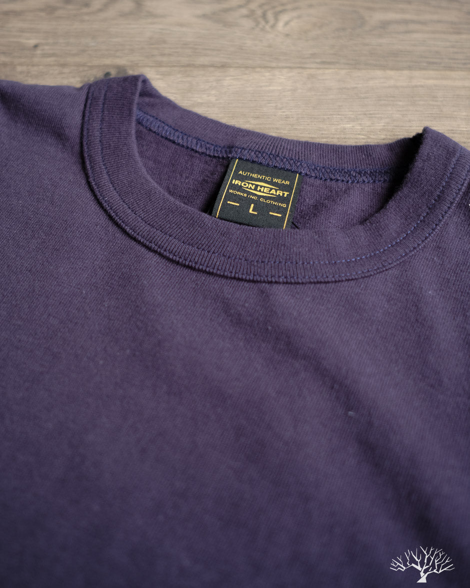 Iron Heart - IHT-1610L-NAV - Loopwheel Crew Neck Long Tee - Navy