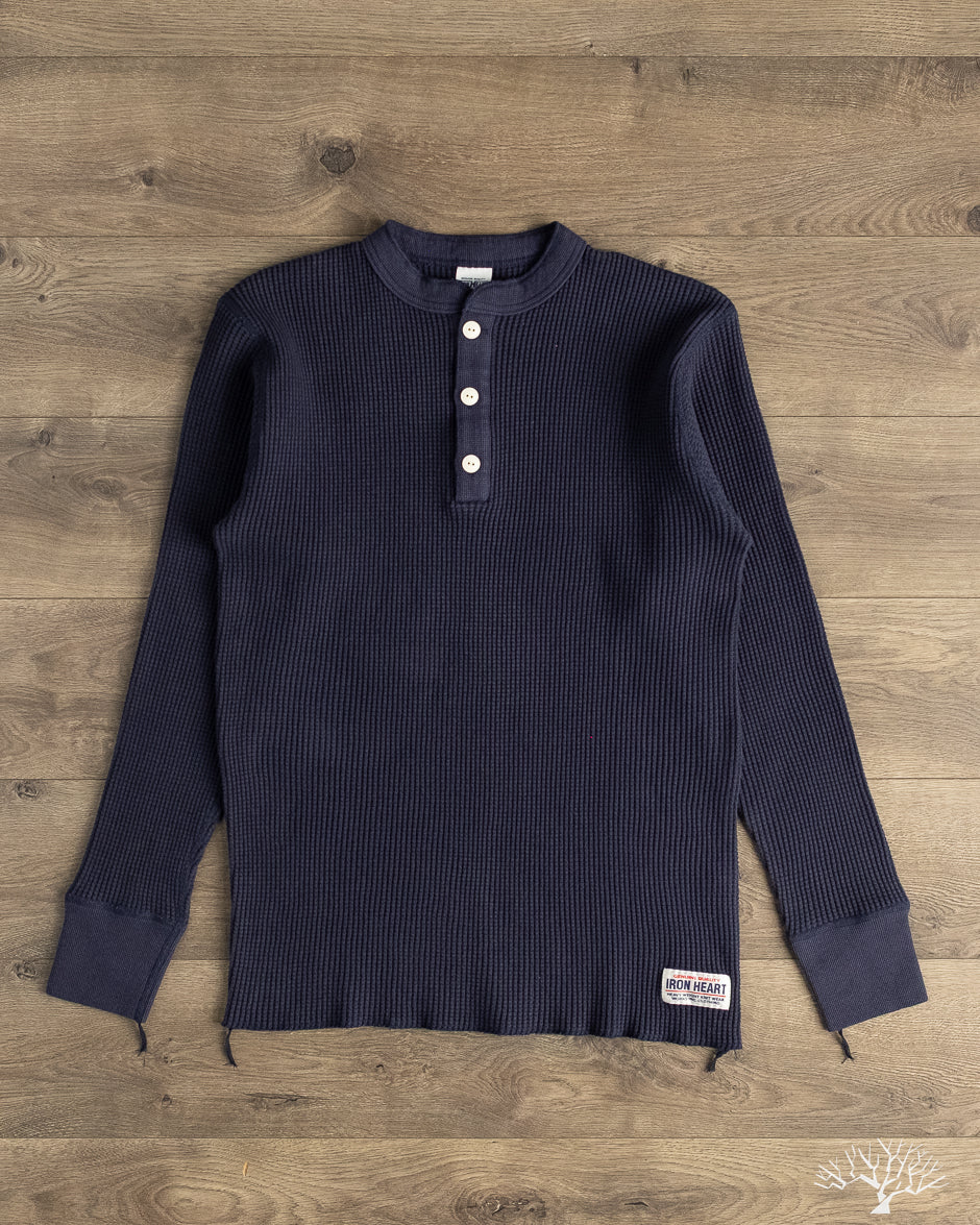 Iron Heart - IHTL-1213-NAV - Waffle Knit Long Sleeve Thermal