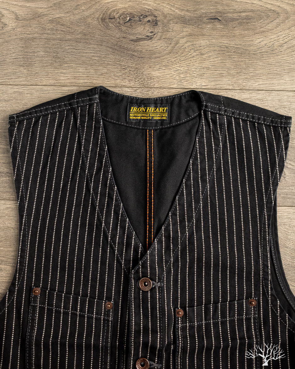 Iron Heart - IHV-02-BLK 12oz Wabash/Duck Work Vest - Black/Black Iron Heart - IHV-02-BLK 12oz Wabash/Duck Work Vest - Black/Black