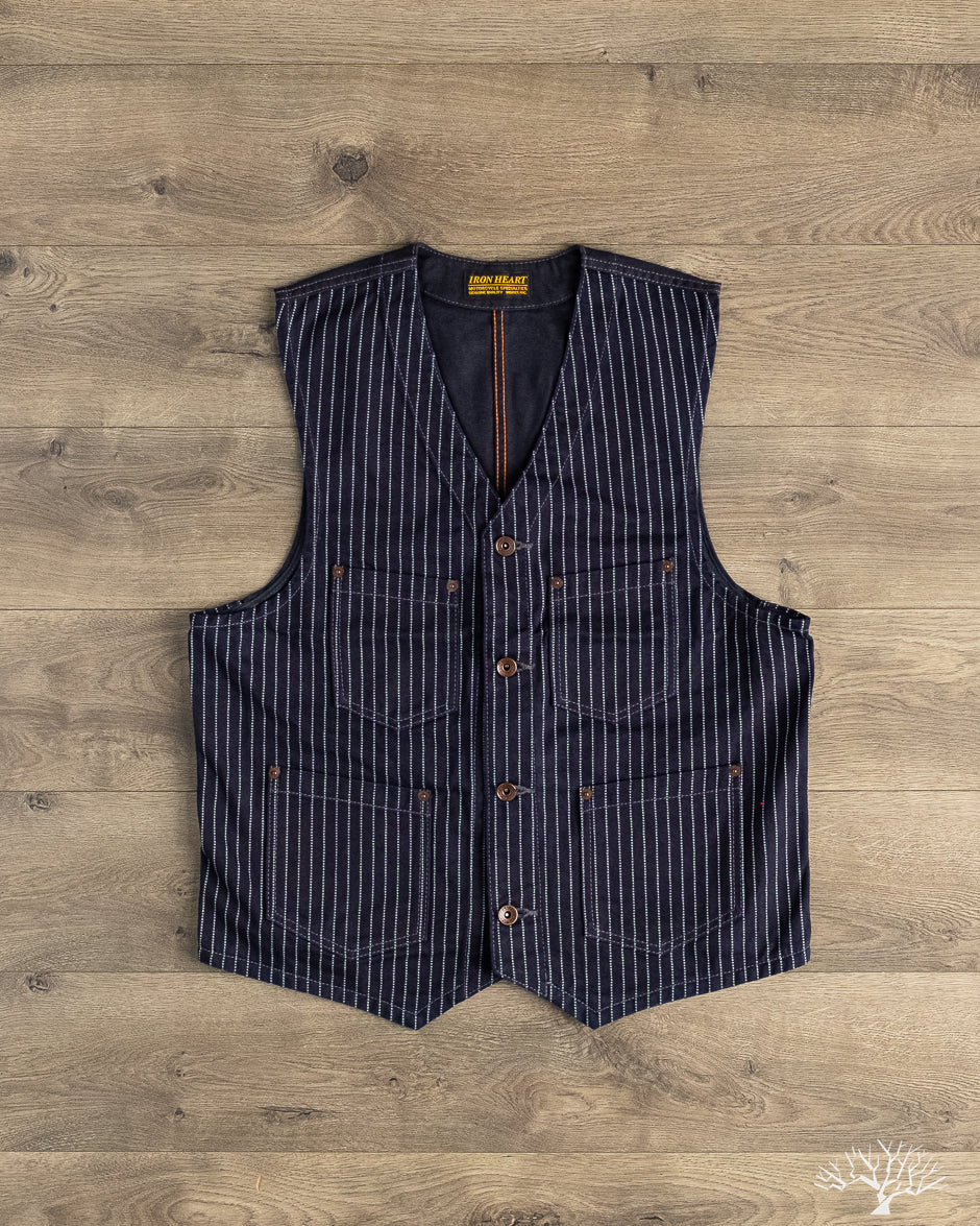 Iron Heart - IHV-02-IND - 12oz Wabash/Duck Work Vest - Indigo/Navy