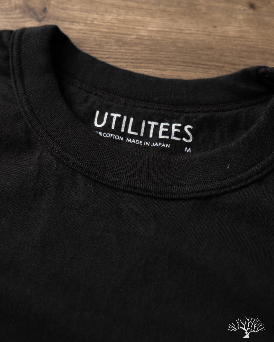 Iron Heart - UTIL-BLK - 5.5oz Loopwheel Crew Neck T-Shirt - Black 