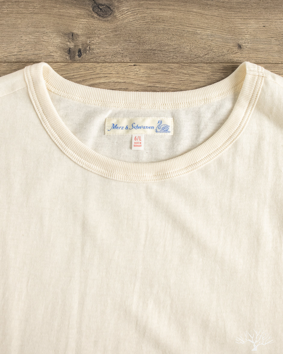 Merz b. Schwanen - 1950s Organic Cotton Loopwheel Tee - Nature
