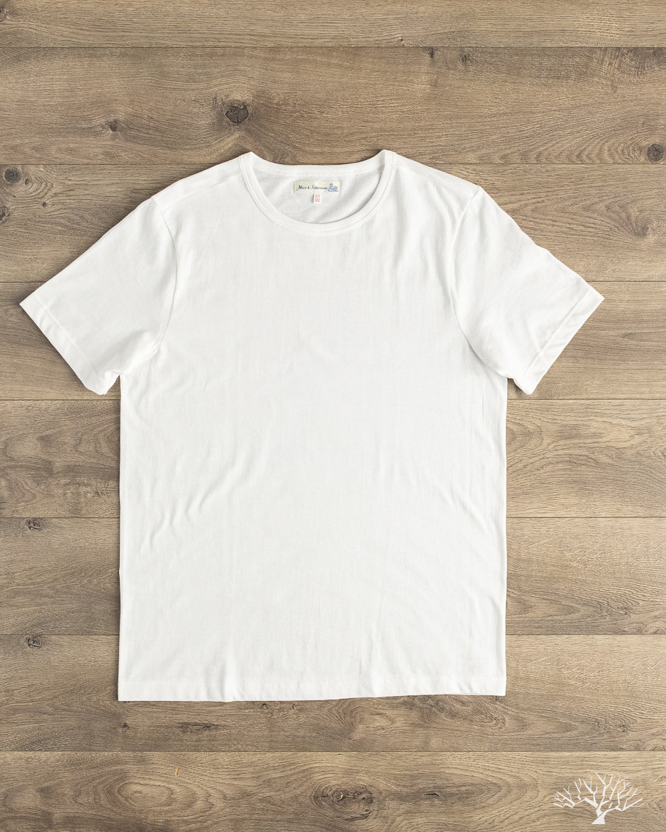 Merz b. Schwanen - 1950s Organic Cotton Loopwheel Tee - White