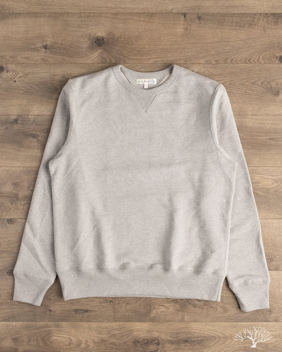 Flex wit me サーマル スウェット Merz b. Schwanen - 3M46 Loopback Fleece Sweatshirt - Grey Melange