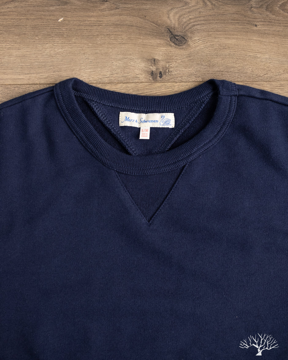Merz b. Schwanen - 3M46 Loopback Fleece Sweatshirt - Ink Blue