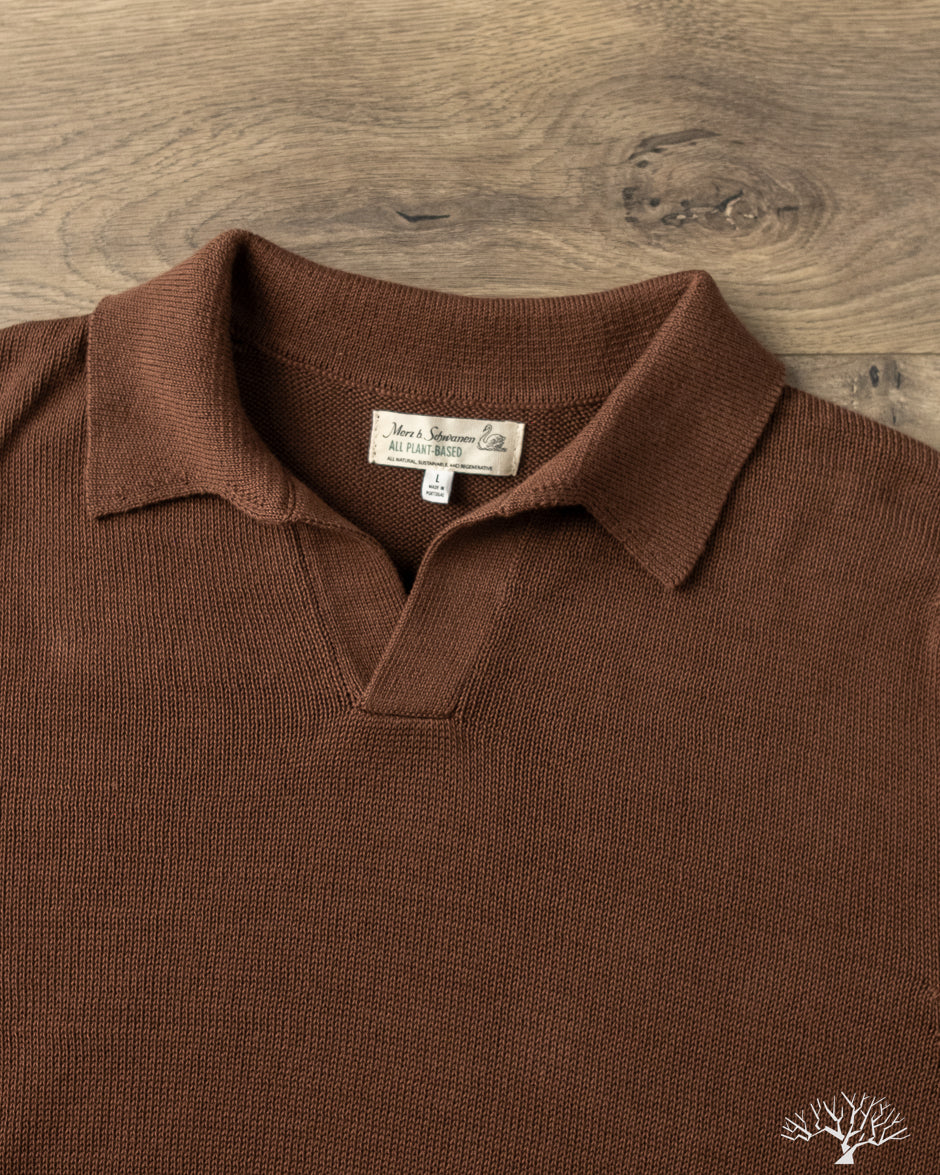 Merz b. Schwanen - KNITPOLO02 - Cotton Short-Sleeve Knit Polo