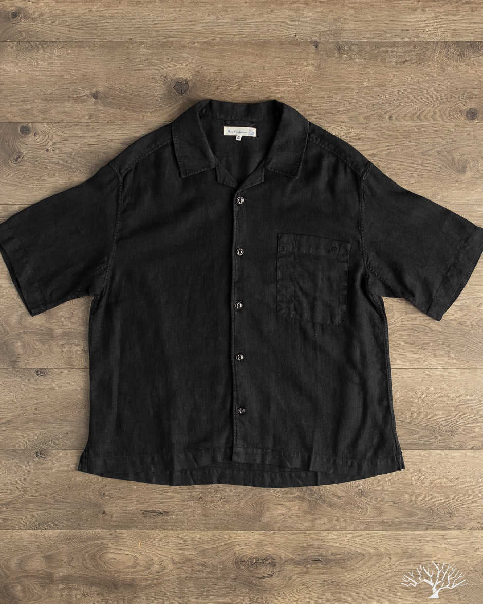 Merz b. Schwanen - SHIRT03LI Linen Bowling Short-Sleeve Shirt