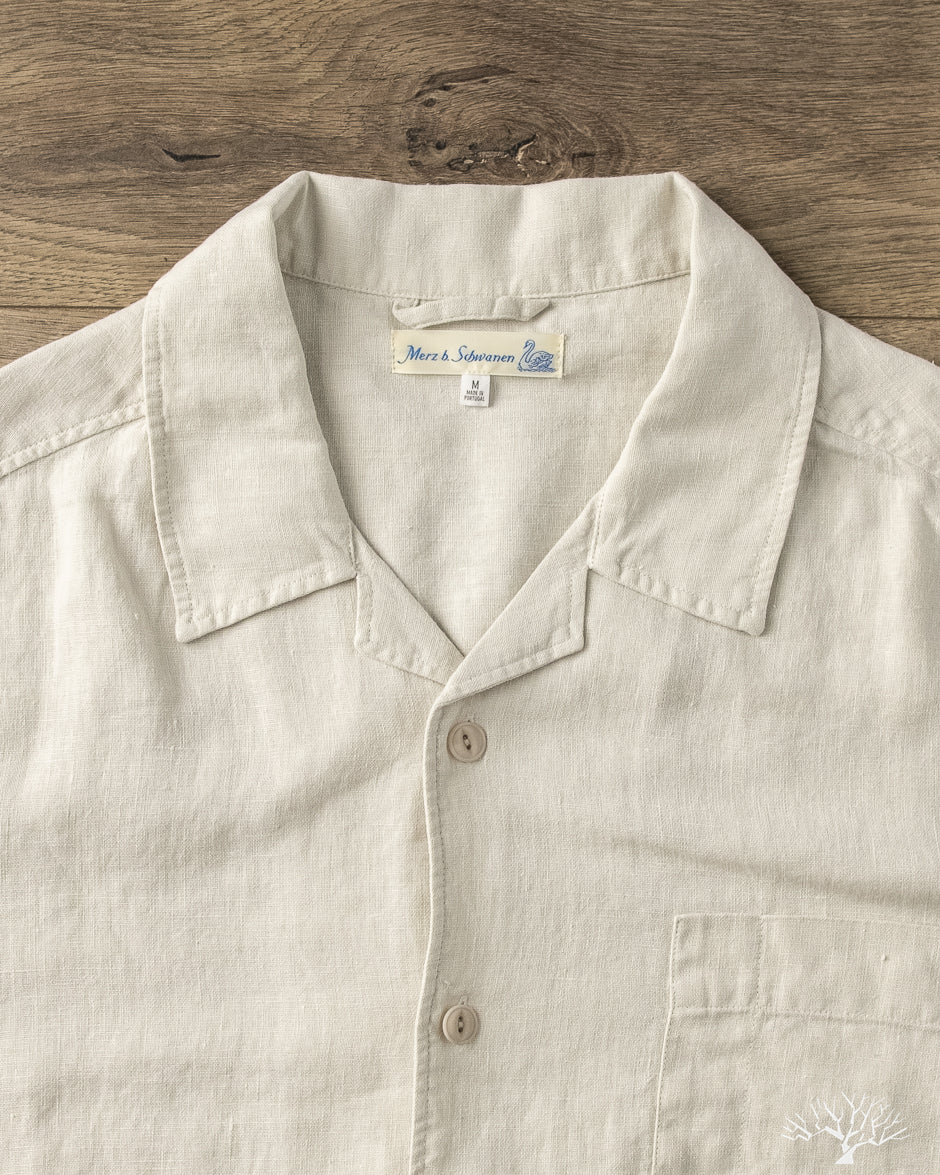 Merz b. Schwanen - SHIRT03LI Linen Bowling Short-Sleeve Shirt