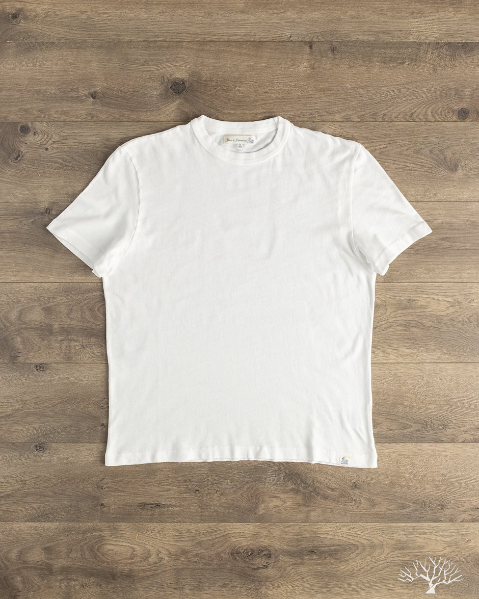 2025Nylon Twill Cotton Jersey T-Shirt新品 Merz b. Schwanen - TEE03 Supple Authentic Jersey Cotton T-Shirt
