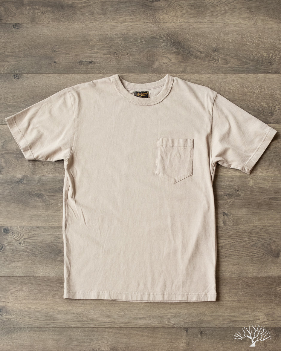 National Athletic Goods - Organic Cotton Pocket T-Shirt - Taupe