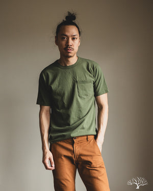 National Athletic Goods Ribbed Pocket Tee - Army