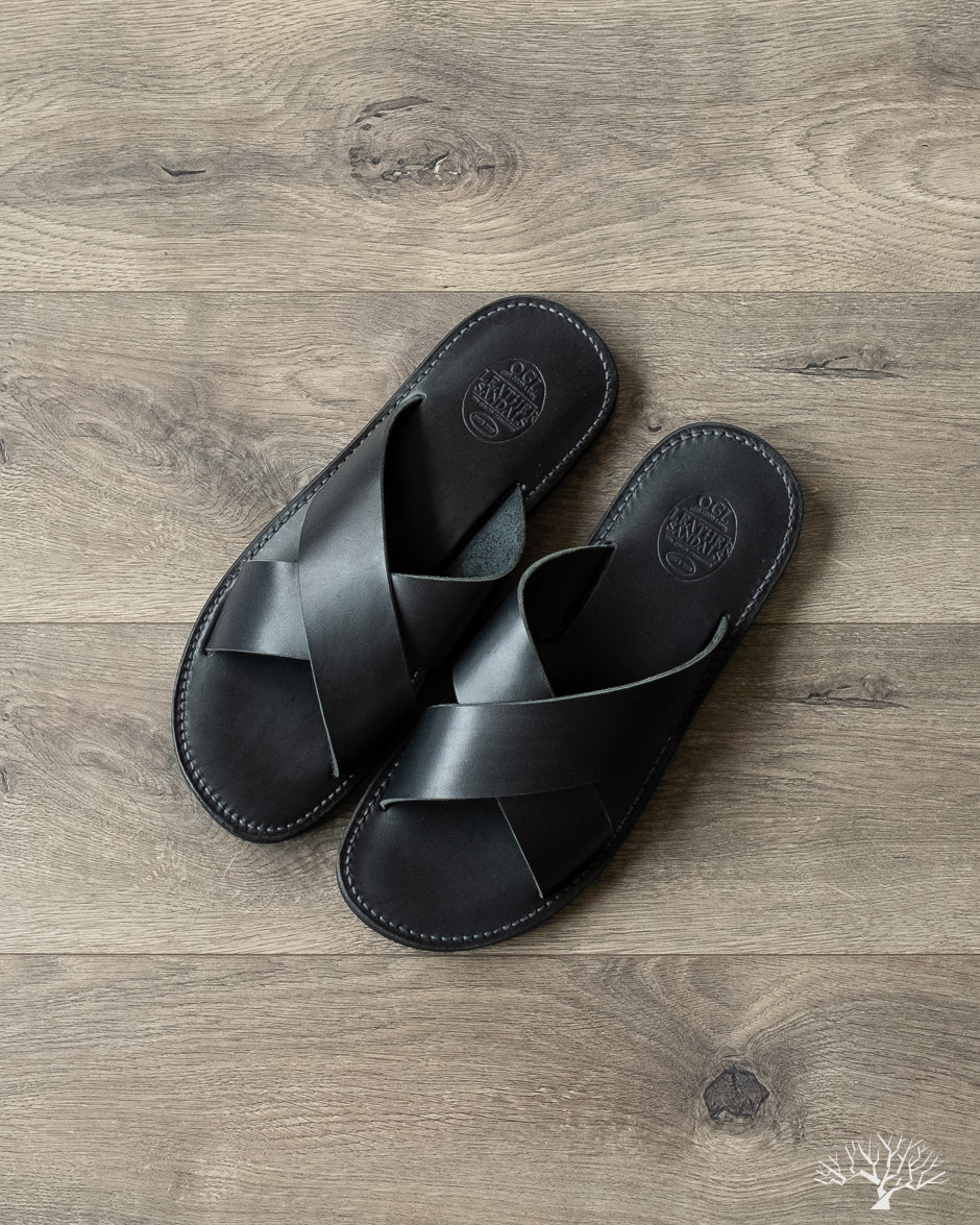OGL x Sole Leather Cross Sandals Black - Main Image
